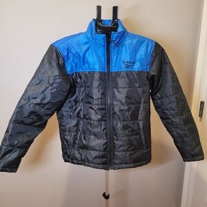 Boys' Reebok Black and Blue Pufffer Jacket